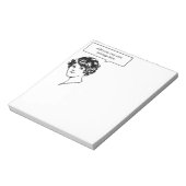 Lady Custom Speech Bubble Notizblock (Rotiert)