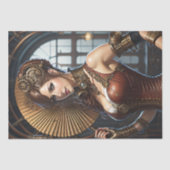 Lady Cyborg mechanics steampunk v2 Seidenpapier (Vorderseite)