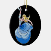 Lady Dancer in blau Keramik Ornament (Rechts)