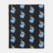 Lady Dancer in blauem Kleid Fleecedecke (Vorderseite)