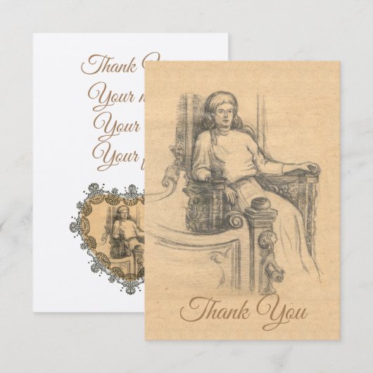 Lady Dankeskarte (Vorne/Hinten)