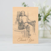 Lady Dankeskarte (Stehend Vorderseite)