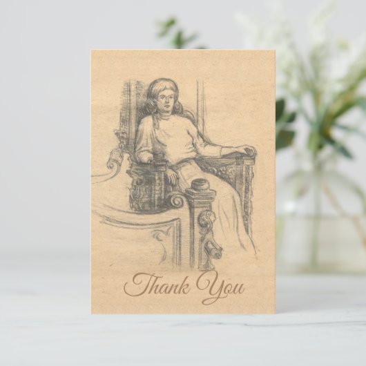 Lady Dankeskarte (Stehend Vorderseite)