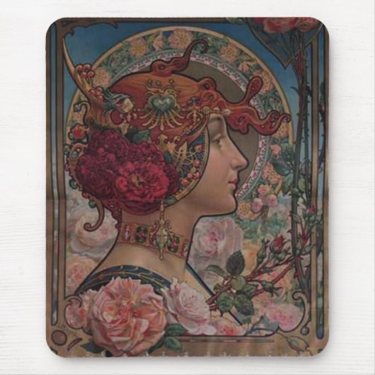 Lady der Rose Mousepad (Vorne)