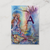 LADY DER SEE-Monogramm-Leinen Visitenkarte (Rückseite)