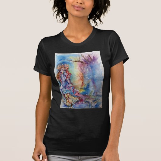 LADY DES SEES Arthurian Legends Wasserfarbe T-Shirt (Vorderseite)