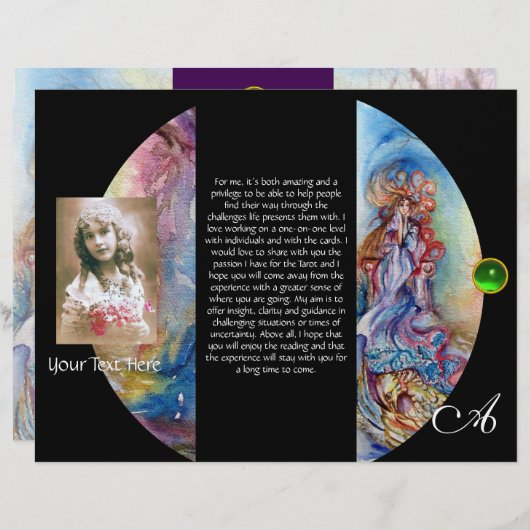 LADY DES SEES MONOGRAM 3-fach Broschüre (Vorne/Hinten)