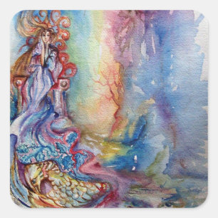 LADY DES SEES QUADRATISCHER AUFKLEBER