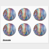 LADY DES SEES RUNDER AUFKLEBER (Blatt)