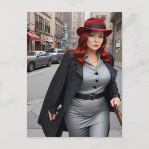 Lady Detective Postkarte