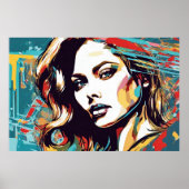 Lady Diana Pop Art Poster (Vorne)