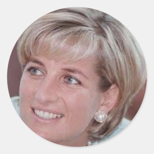 Lady Diana Runder Aufkleber (Vorderseite)