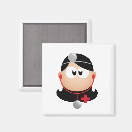 Lady Doctor Magnet (Vorderseite/Rückseite)