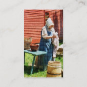 Lady Doing Wäsche Visitenkarte (Rückseite)