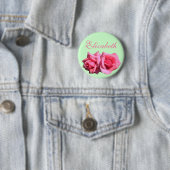 Lady doppelt Hot Rosa Rose Blume Blume Name Button (Beispiel)
