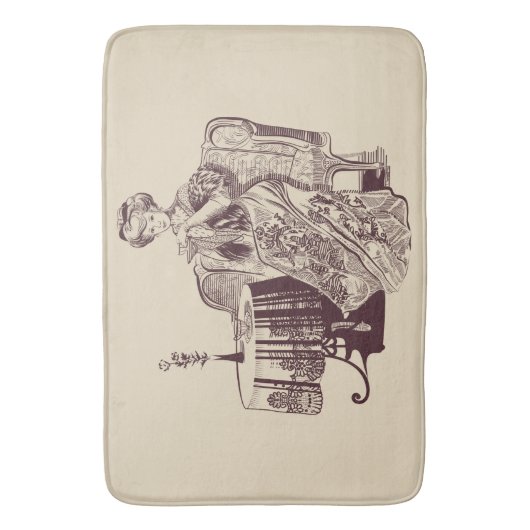 Lady Drink Badematte (Vorderseite Vertikal)