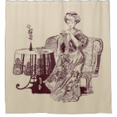 Lady Drink Duschvorhang (Vorderseite)