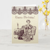 Lady Drink Karte (Gelbe Blume)