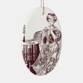 Lady Drink Keramikornament (Rechts)