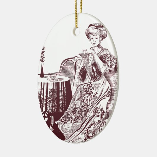 Lady Drink Keramikornament (Links)