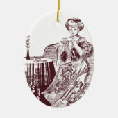 Lady Drink Keramikornament (Vorne)