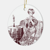 Lady Drink Keramikornament (Links)