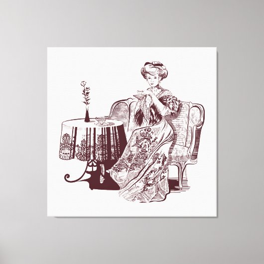 Lady Drink Leinwanddruck (Vorderseite)