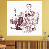 Lady Drink Leinwanddruck (Insitu (Wohnzimmer))