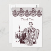 Lady Drink Postkarte (Vorne/Hinten)