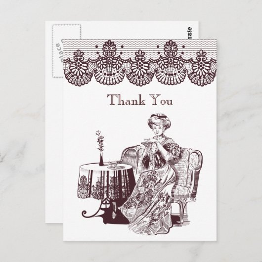 Lady Drink Postkarte (Vorne/Hinten)