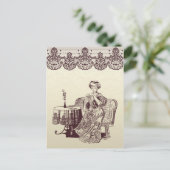 Lady Drink Postkarte (Stehend Vorderseite)