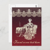 Lady Drink Postkarte (Vorne/Hinten)