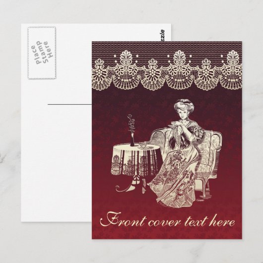 Lady Drink Postkarte (Vorne/Hinten)