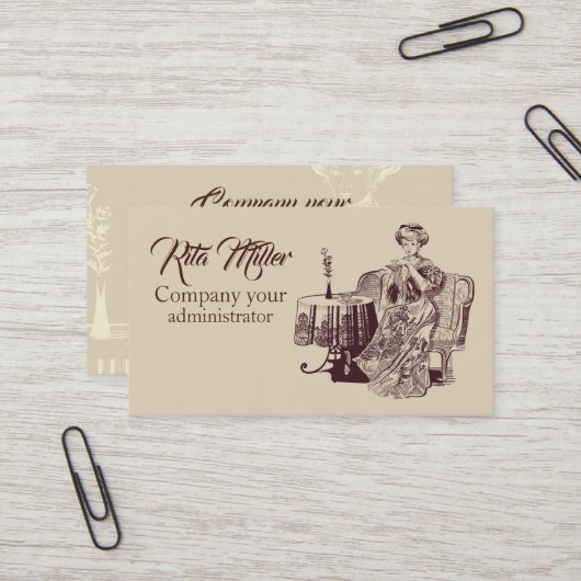 Lady Drink Visitenkarte (Vorderseite/Rückseite Beispiel)