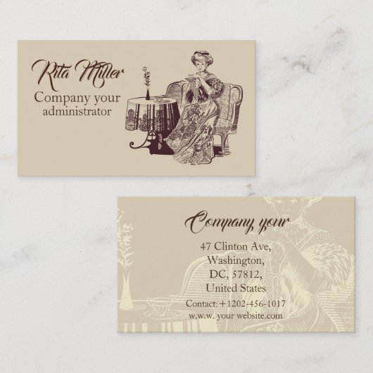 Lady Drink Visitenkarte (Vorne/Hinten)