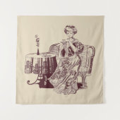 Lady Drink Wandteppich (Vorderseite (Horizontal))