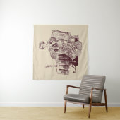 Lady Drink Wandteppich (Beispiel)