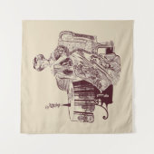 Lady Drink Wandteppich (Vorderseite)