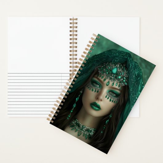 Lady Emerald 5.5" x 8.5" SpiralNotebook Notizblock (Innen)