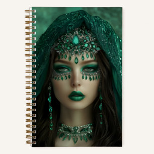 Lady Emerald 5.5" x 8.5" SpiralNotebook Notizblock