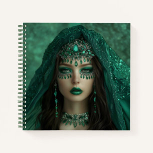 Lady Emerald 8.5 x 8.5 SpiralNotebook Notizblock
