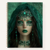 Lady Emerald Spiral Notebook Notizblock (Vorderseite)