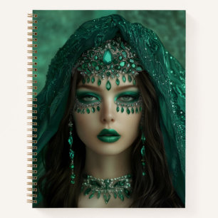 Lady Emerald Spiral Notebook Notizblock