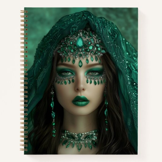 Lady Emerald Spiral Notebook Notizblock (Vorderseite)