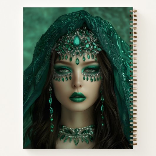 Lady Emerald Spiral Notebook Notizblock (Rückseite)