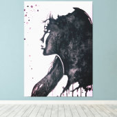 Lady Emotion Canvas Print Leinwanddruck (Insitu (Holzboden))