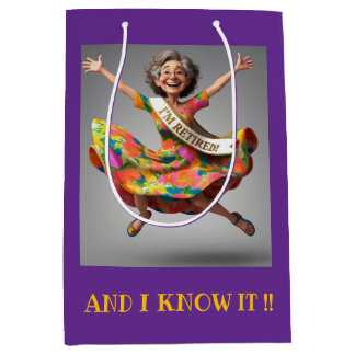 " LADY ENDLICH RETIRED " MITTLERE GESCHENKTÜTE