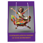 " LADY ENDLICH RETIRED " MITTLERE GESCHENKTÜTE (Rückseite)