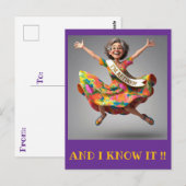 " LADY ENDLICH RETIRED " POSTKARTE (Vorne/Hinten)