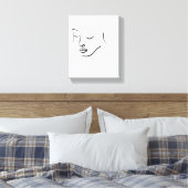 Lady Face Fashion Model Art Leinwanddruck (Insitu (Schlafzimmer))